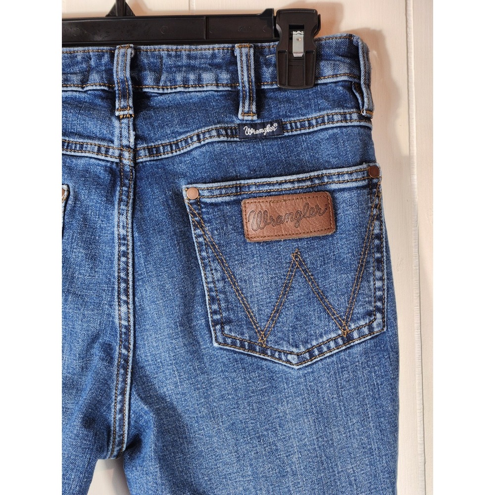 Wrangler Jeans Retro Mae Flare Medium Wash Bell Bottom 27x32 Western 70s - Picture 5 of 7